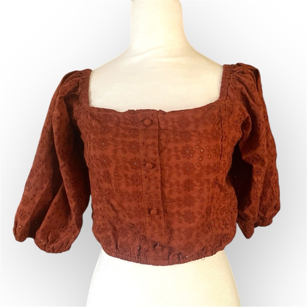 Live 4 Truth Rust Eyelet Blouse